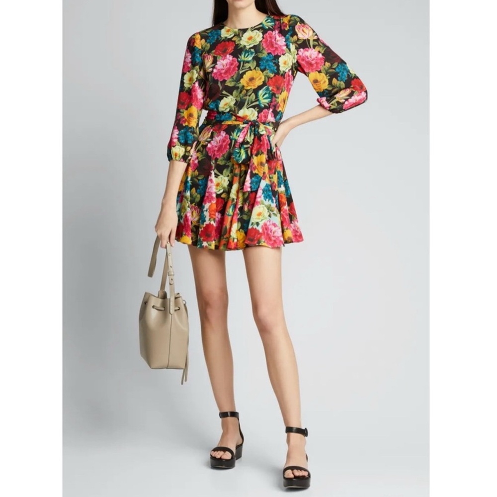 Alice + Olivia Mina Floral Mini Dress